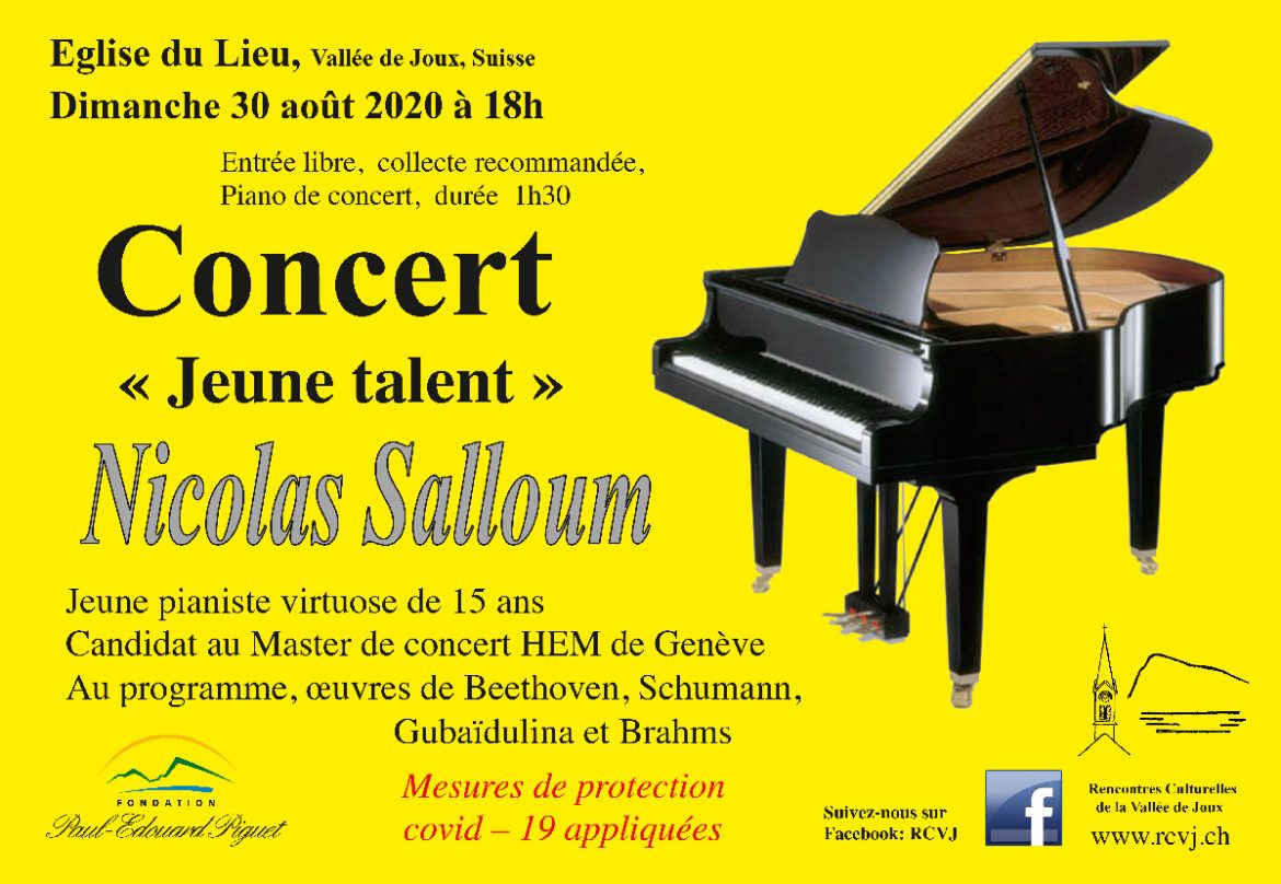 Concert « jeune talent » avec le pianiste Nicolas Salloum